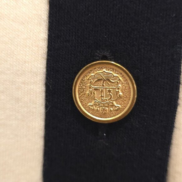 Bleyle Vintage Cream & Black Cardigan Sweater 100% Pure Wool Women's - Picture 4 of 13